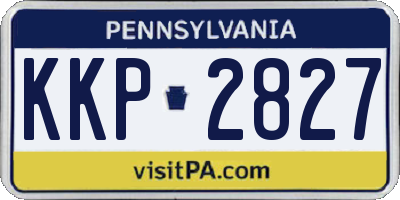 PA license plate KKP2827