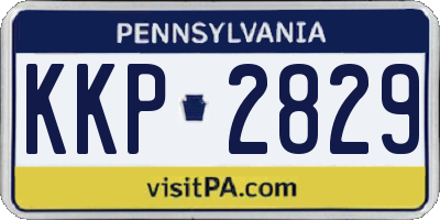 PA license plate KKP2829
