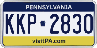 PA license plate KKP2830