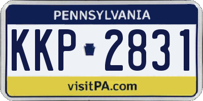 PA license plate KKP2831
