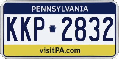 PA license plate KKP2832