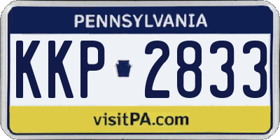 PA license plate KKP2833