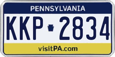 PA license plate KKP2834