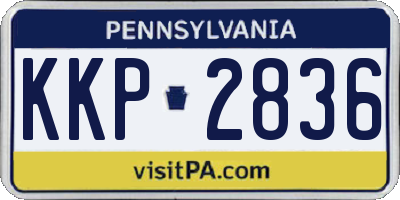 PA license plate KKP2836