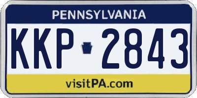 PA license plate KKP2843