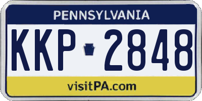 PA license plate KKP2848