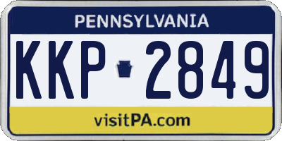 PA license plate KKP2849