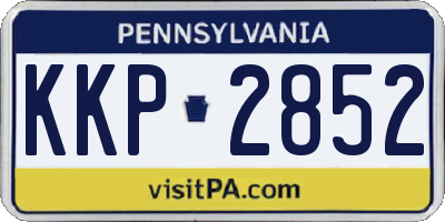 PA license plate KKP2852
