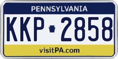 PA license plate KKP2858