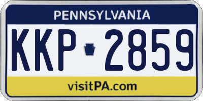 PA license plate KKP2859