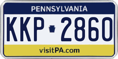 PA license plate KKP2860