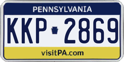 PA license plate KKP2869