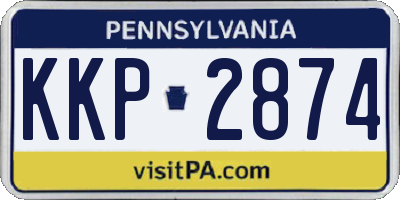 PA license plate KKP2874