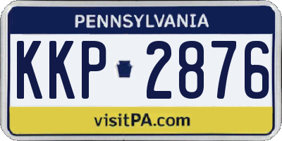 PA license plate KKP2876