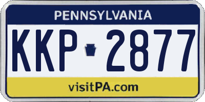 PA license plate KKP2877