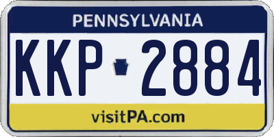 PA license plate KKP2884