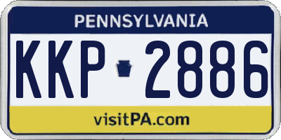 PA license plate KKP2886