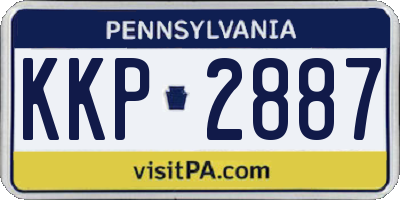 PA license plate KKP2887