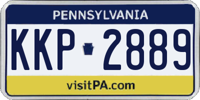 PA license plate KKP2889