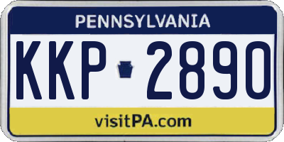 PA license plate KKP2890
