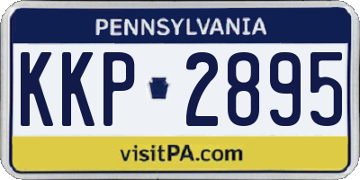 PA license plate KKP2895