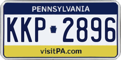 PA license plate KKP2896