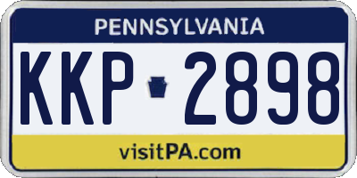 PA license plate KKP2898