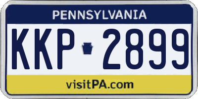 PA license plate KKP2899