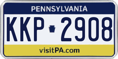 PA license plate KKP2908