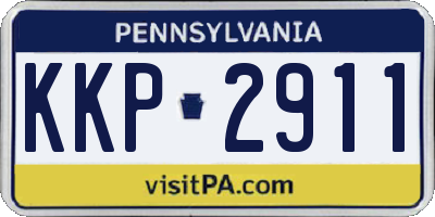 PA license plate KKP2911
