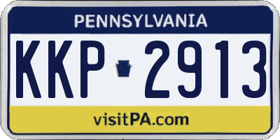 PA license plate KKP2913