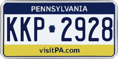 PA license plate KKP2928