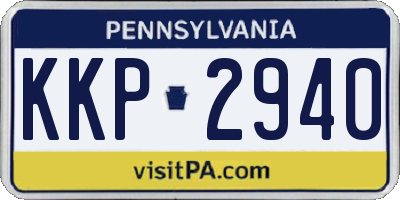 PA license plate KKP2940