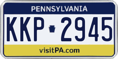 PA license plate KKP2945