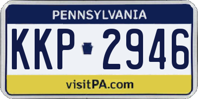 PA license plate KKP2946