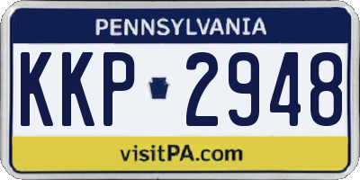 PA license plate KKP2948