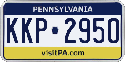 PA license plate KKP2950