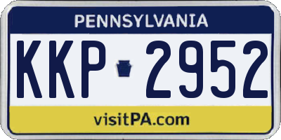 PA license plate KKP2952