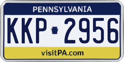 PA license plate KKP2956