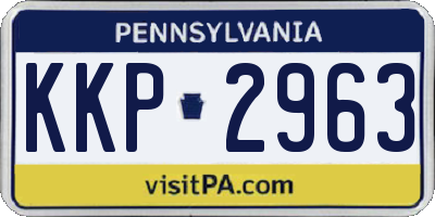 PA license plate KKP2963