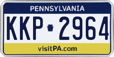 PA license plate KKP2964