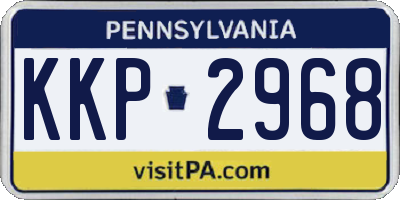 PA license plate KKP2968