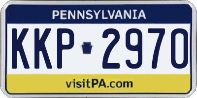 PA license plate KKP2970