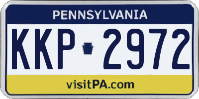PA license plate KKP2972