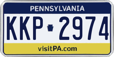 PA license plate KKP2974