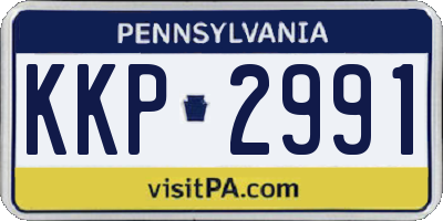 PA license plate KKP2991