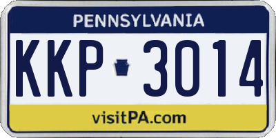 PA license plate KKP3014
