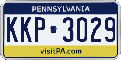 PA license plate KKP3029