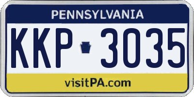 PA license plate KKP3035