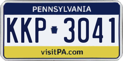 PA license plate KKP3041